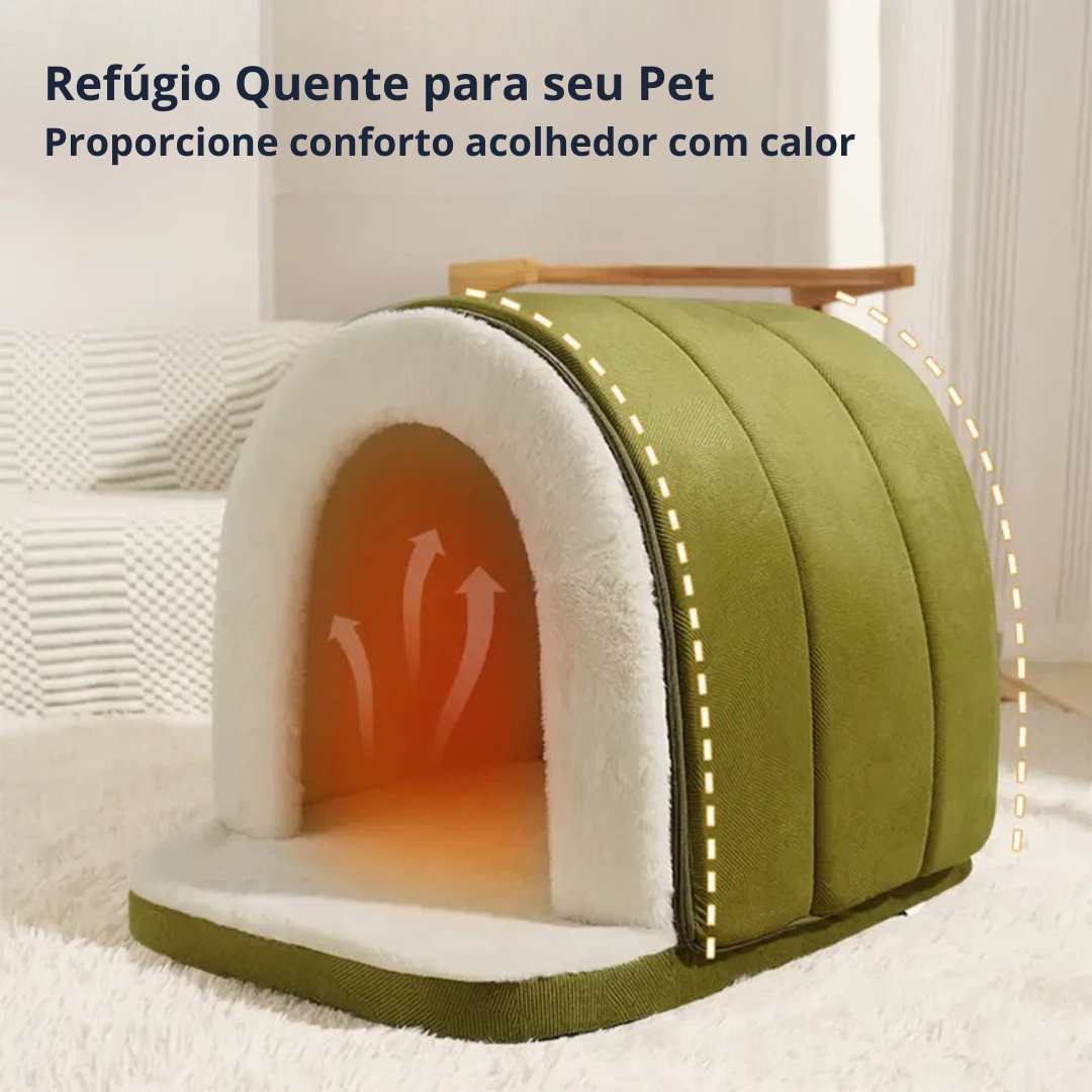 [ÚLTIMAS UNIDADES] Cama Ortopédica Caverna - Escadinha Pet + Pelúcia de BRINDE