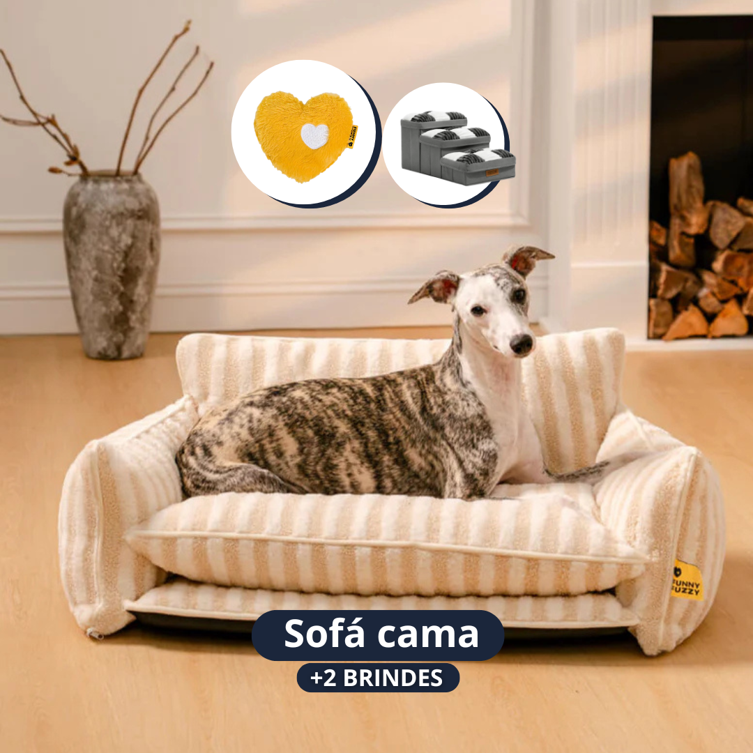 [ÚLTIMAS UNIDADES] Sofá Cama Ortopédico Trendy™ - Escadinha Pet + Pelúcia de BRINDE