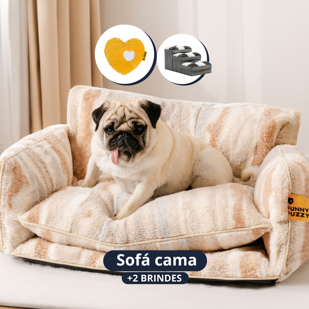 [ÚLTIMAS UNIDADES] Sofá Cama Ortopédico Trendy™ - Escadinha Pet + Pelúcia de BRINDE