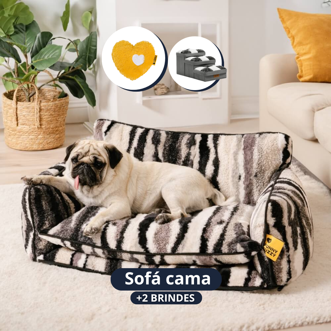 [ÚLTIMAS UNIDADES] Sofá Cama Ortopédico Trendy™ - Escadinha Pet + Pelúcia de BRINDE